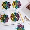 BeYumi 60Pcs Mandala Scratch Cards Gift Set for Kids DIY Magic Scratch Off Paper Art Hanging Ornaments Craft Kit School Classroom Activity Art Project Supplies Birthday Party Favors Home Decor