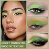 evpct 9 Colors Green Glitter Shimmer Eye Shadow Makeup Palette Light Bright Emerald Dark Avocado Neon Green Highly Pigmented Waterproof Matte Glitter Shimmer Pearl Party Sparkling Eyeshadow Palette
