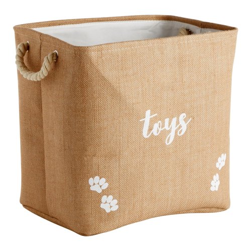 Juvale Foldable Dog Toy Basket, Pet Accessories Storage Bin (15x12x14 in)