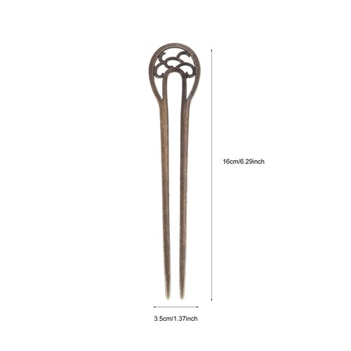 TOVINANNA 2pcs Decorative Hairpin Vintage Hair Pin Hair Accessories for Women Brown Accessory Women Hairpin Shaped Chinese Hair Sticks Hair Jewels for Women Prong À Miss Jewelry