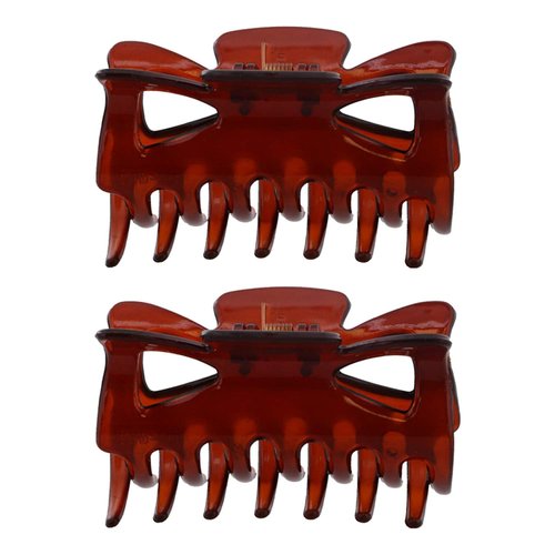 Set of 2 Basic Jaw Clips for Hair - Tortoise Shell