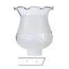 B&P Lamp 1 5/8 Inch Fitter Colonial Style Frosted and Etched Design Glass Lamp Shade for Vintage and Antique Style Lamps