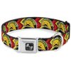 Buckle-Down Dog Collar Seatbelt Buckle Taco Man, Multicolor, 1" Wide - Fits 9-15" Neck - Small (DC-W32071-S)