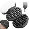 FIABC Silicone Curl Brush,Africa Comb,Magic Curly Hair Brush Twist Hair,Afro Pick,Men Women Boys Girls Wave Curler Tool,1 Set Black