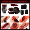 Halloween Scar Wax Kit, Fake Blood Special Effects Stage Coagulated Blood Gel,Fake Wound Molding Modeling Scar Wax with Spatula,SFX Halloween Stage Makeup For Zombie,Clown,Vampire,Goth,Joke