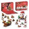 Calendar 2024 Christmas Building Blocks Set, 6 IN 1 Christmas Toys, Building Blocks Toys Holiday Countdown Calendars, Ideas Gift for for Teens Boys Girls 6-12 Year (Small Santa)