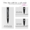 LAMUSELAND Eyeliner Stamp Wingliner, Waterproof Smudgeproof Liquid Eye Liner Gel Pen Set, Long Lasting Heart Black Thin Double Ended Pencil Makeup Tools for Women (D Heart)