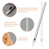 Autdor Ear Nose Piercing Needles - 50pcs Mixed Piercing Needles 12G 14G 16G 18G and 20G Hollow Needles for Ear Nose Navel Nipple Lip Tongue Piercing Kits Piercing Tools