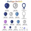 Amandir139pcs Space Balloon Garland Arch Kit - Outer Space Birthday Decorations with Blue Purple Silver Galaxy Astronaut Foil Balloons for Boys Kids Space Themed Birthday Party Decoration Supplies