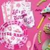 Xenorik Cowgirl Theme Let's Go Girls Party Tableware Decorations - Hot Pink Disco Cowgirl Party Supplies Dinnerware For Birthday Bachelorette, Dinner Plate, Dessert Plate, Cup, Napkin, Fork | Serve 24
