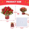 JOYIN Christmas 3D Forever Flower Greeting Cards, Pop Up Cards with Envelopes, Xmas Festive Pop Up Card for Family Members, Christmas decor, Warm Present Giving, Thanksgiving and all occasions