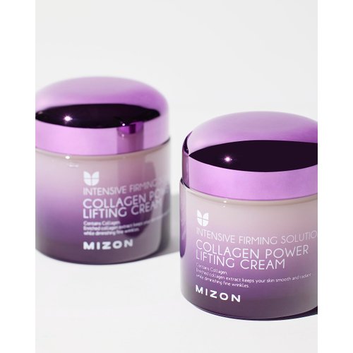 MIZON Collagen Power Lifting Cream, Face Moisturizer with Collagen, Adenosine, Hyaluronic Acid, Green Calming Complex, Wrinkle Care, Lifting and Tightening (2.53 fl. oz.)