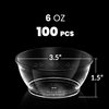 Clear Mini Plastic Bowls - (Bulk 100 Pack) 6 Oz Disposable Premium Hard Plastic Dessert Bowls for Serving, Weddings, Catering, Parties, Ice Cream, Salsa, Home or Event Party Supplies