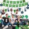 Football Birthday Party Decorations-Include Banners,2 Tablecovers(54''x72''),30Ct Hanging Swirl Decorations,24 Cupcake Toppers,20 Balloons for Football Theme Party