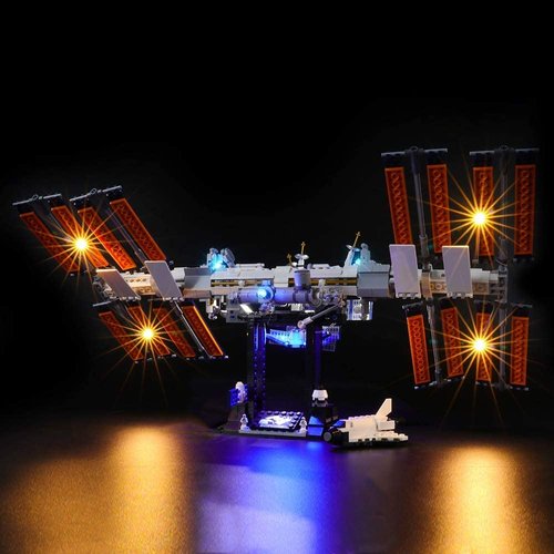 GEAMENT LED Light Kit for International Space Station - Compatible with Lego Ideas 21321 Building Blocks Model (Model Set Not Included)