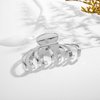 LILIE&WHITE Silver Hair Clips For Women Summer Hair Clip With Claw Acrylic Clips For Hair Pretty Claw Clips For Thin Hair Women Non Slip Strong Hair Clamps Accessories Present