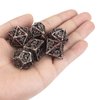 DND Dice,Hollow D&D Metal Dice,Dungeons and Dragons Dice Set with Gift Box,7 PCs Steampunk Polyhedral Dice Games Set for RPG,MTG,Pathfinder,(Dragon Blood Spattered)