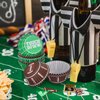 Football Party Supplies: 96-Count Football Cupcake Liners & 96pcs Cupcake Toppe -Game Day, Birthday, and Tailgate Parties - Premium Football Cake Decorations - Football Party Favors