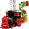 Christmas Dominos Train Toys for Kids 3-5 - 120PCS Dominos Stem Montessori Toy 3 4 5 6 7 8 Year Old Boy Girl Birthday Gifts Boys Toys Age 4-6 Stocking Stuffers Presents Gift for Autistic Kid Ages 4-8