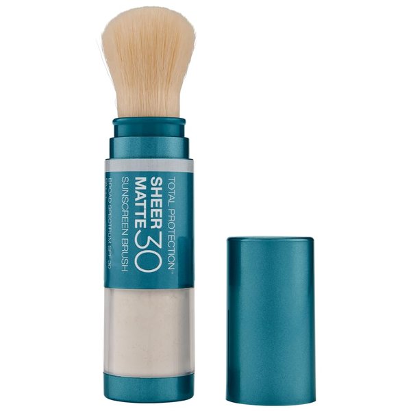 Colorescience Total Protection Sheer Matte SPF 30 Sunscreen Brush For Oily and Acne-Prone Skin, Unscented 0.15 Ounce, Powder