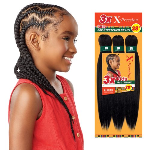 Sensationnel African Collection 3X X-Pression Pre-Stretched Braid 28" (Kids) (1-pack, SM1B/BG)