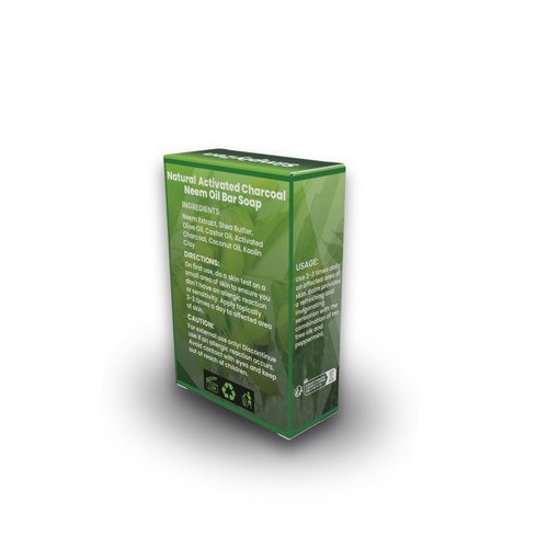 Natural Detox Activated Charcoal Neem Oil Bar Soap | Deep Cleansing & Purifying (1)