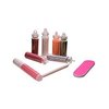 9 pcs Nail Art Decoration Kit Make Up Decals File Glue Manicure Sticks 6 Mini Bottles of Glitter