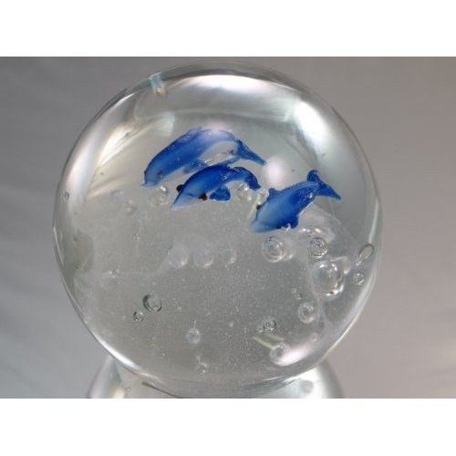 Tripact Inc M Design Art Handcraft GlassRainbow Bubble Glass Paperweight [Kitchen]