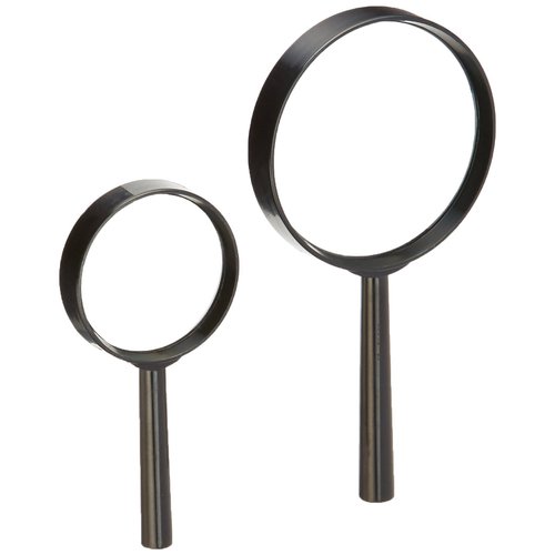BAZIC Round Handheld Magnifier Sets, 3.5 x 2.5 Inch, 2 Per Pack