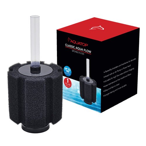 Aquatop Internal Sponge Filter for Aquariums - Up to 180 Gallon Tanks, Works with Air Pumps or Po...