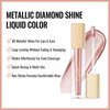 Oulac Nude Lip Gloss Metallic Shine Lipstick for Women, Long Lasting Waterproof, High Impact Lip Color, Smooth Aslo for Eyeshadow 3D Metallic Finish, No Transfer, Vegan, 4.5ml, MD01