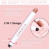Go Ho Matte Cream-to-Powder Eyeshadow Stick,2 in 1 Eyeshadow Pencil Crayon Eye Brightener Stick,Smooth Easy To Color Waterproof,12 Desert Flesh Matte