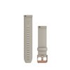 Garmin Quick Release 20 Watch Band, Light Sand Silicone with Rose Gold Hardware, (010-13114-02)