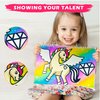 HBKJ Foil-Fun Art Gift for Girls - Magic Princess Gifts Foil Art Craft Stickers Book Supplies for Girls 4-5-6-7-8-9 Year Old Toddler Kids Activity Kit Travel Toys Christmas Birthday Gifts