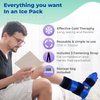 Foot and Ankle Gel Pack - Reusable Gel Ice Pack with Elastic Fastener - Cold Packs for Post-Surgery or Sport Injuries, Flexible Ice Packs - Foot Wrap and Ankle Ice Pack Wrap Compression - 1 Pack Blue