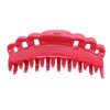 4 Inch Scalloped Jaw Clip With Holes-Red