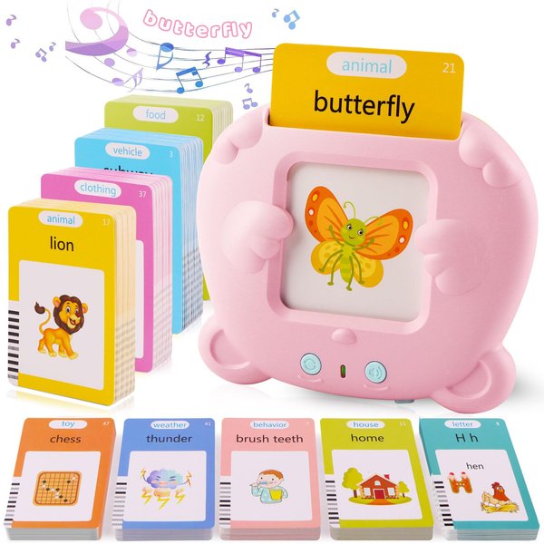 Talking Flash Cards for Toddlers 1 2 3 4 5 Years, 510 Sight Words, Autism Sensory Toys for Autistic Children,Learning Montessori Toys, Educational Preschool Gifts for Boys and Girls Ages 2-4
