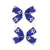 Soccer Ribbon Bow Hair Clips soccer bows Hair Accessories for girls Womens headdress.(FJ35) (Blue)
