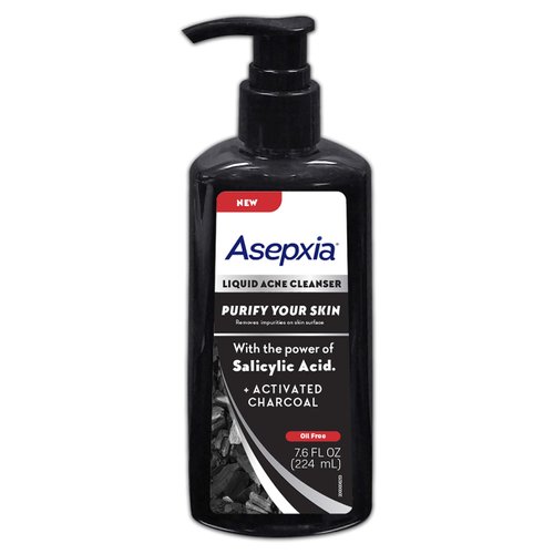 AASEPXIA Liquid Acne Treatment Cleanser with Activated Charcoal and Salicylic Acid, 7.6 Ounce