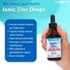 LIQUIDHEALTH Ionic Zinc 15mg, 2 Oz Zinc Liquid, Pure Zinc Vitamin Drops, Liquid Vitamin Zinc Supplement, Zinc Sulfate Heptahydrate for Adults, Men & Women, High Potency Toddler Zinc for Kids 4 & Up