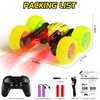 28°C Remote Control Car RC Car Toys for Boys 8-12, Rotating Stunt Cars with Headlight Wheel Light, Double-Sided Driving 360°Flips Rotating Car Toy for Boys Girls Birthday (Yellow)