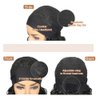 Hanne Fashion Headband Wigs Short Dreadlock Wig Goddess Hand Braided Twist Synthetic Wigs for Black Women Daily Cosplay Braided Curly Wigs 1B