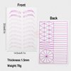 2pieces Two Sides 1.5mm Thickness Brow Practice Skin Silicone Tattoo Practice Skin with Purple Lines for Microblading Nano Brows Ombre Brows DuBeauty (2pcs)
