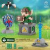 Finger Rock Link Building Set, Game Action Figure Building Kit, 4 in 1 BOTW Holding Master Sword and Hylian Shield Guardian Toys Gifts for Adults Kids 12+ (1200 PCS)