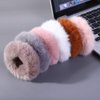 6Pcs Fuzzy Furry Artificial Fur Hair Elastics Tie Scrunchies Soft Plush Elastics Hair Bands Hair Tie Ring Ropes Ponytail Holder Accessories for Women Girls, 6 Colors