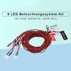 ZLXHDL 8pcs Rc Light Kit Rc Accessory with 23.6inch Cable,Light System for Rc Airplane Helicopter