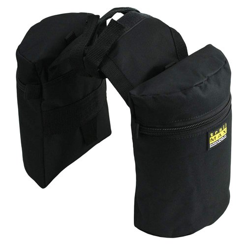 TrailMax Medium Horse Pommel Bags for Your Western Saddle; Insulated Saddle Bags for Horses; Camera or Cellphone Saddle Bag; Secured W/Straps Around Pommel of Western or Endurance Saddles;BLK