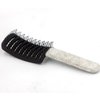 Bestbling Bling Styling Hair Smooth and Detangle Hair Brush for Women, Girl, Men, Arc-shaped Spareribs Comb (White)