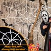 YUNAI Spider Webs Halloween Decorations Outdoor, 10.5ft 7 Coils White Fake Spider Web, Scary Haunted House Outdoor Wall Decor for Halloween Party Hanging Decorations
