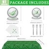 97 Pcs Golf Party Supplies Disposable Tableware Set Serve 24 Guests Include Golf Paper Plates and Napkins Forks Green Grass Field Plastic Tablecloth Golf Birthday Party Decorations Sports Themed